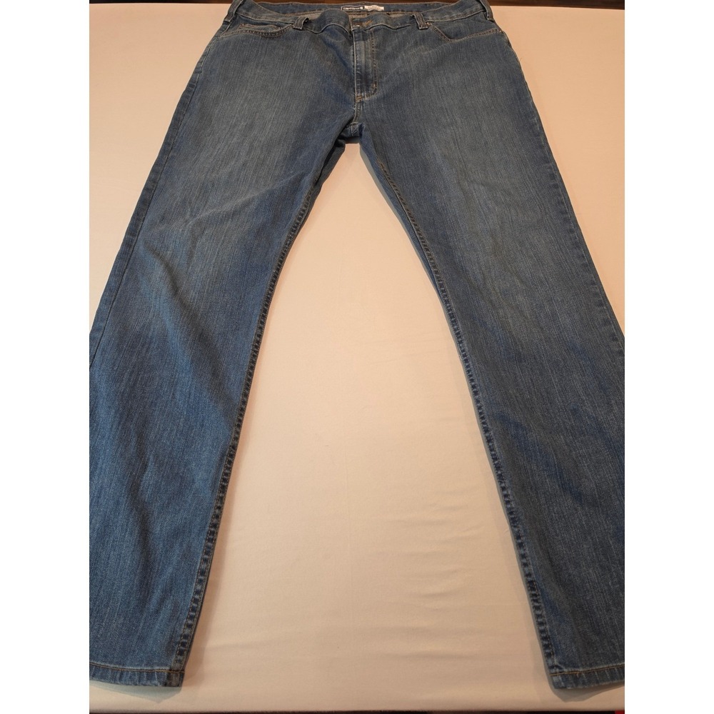 Carhartt Rugged Flex Relaxed Fit Jeans Mens 42x34 Blue Denim BD2804-M Workwear